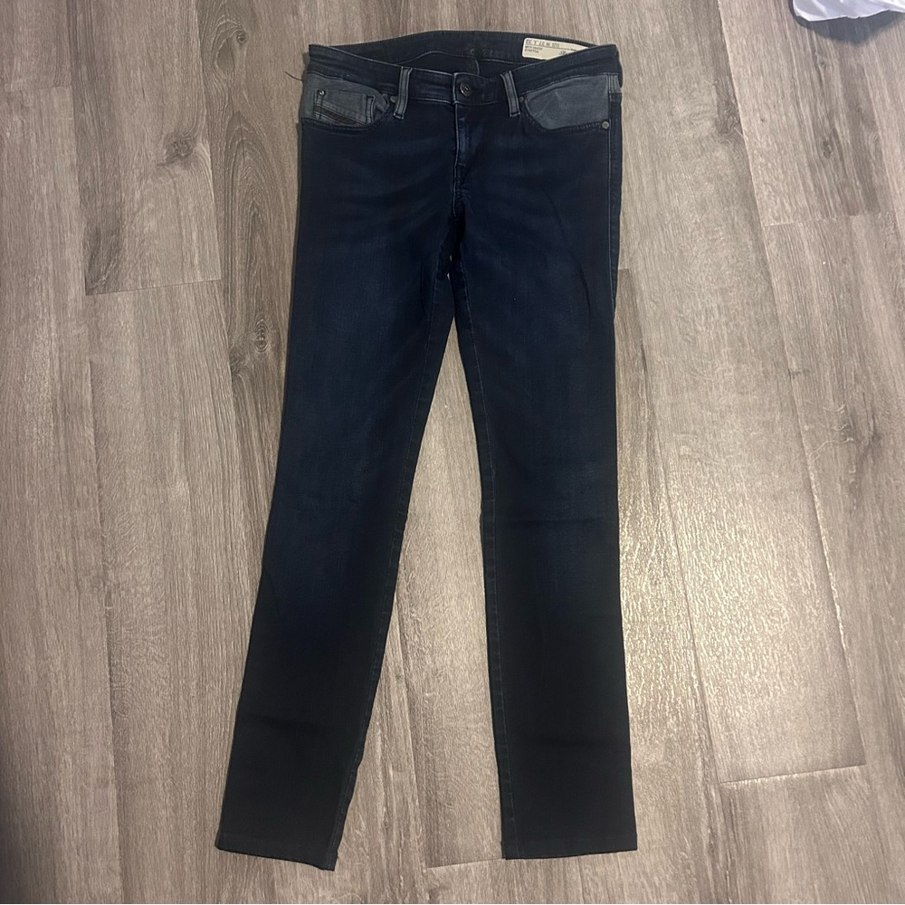 Diesel Low Rise Jeans 27 Skinzee Skinny Dark Wash